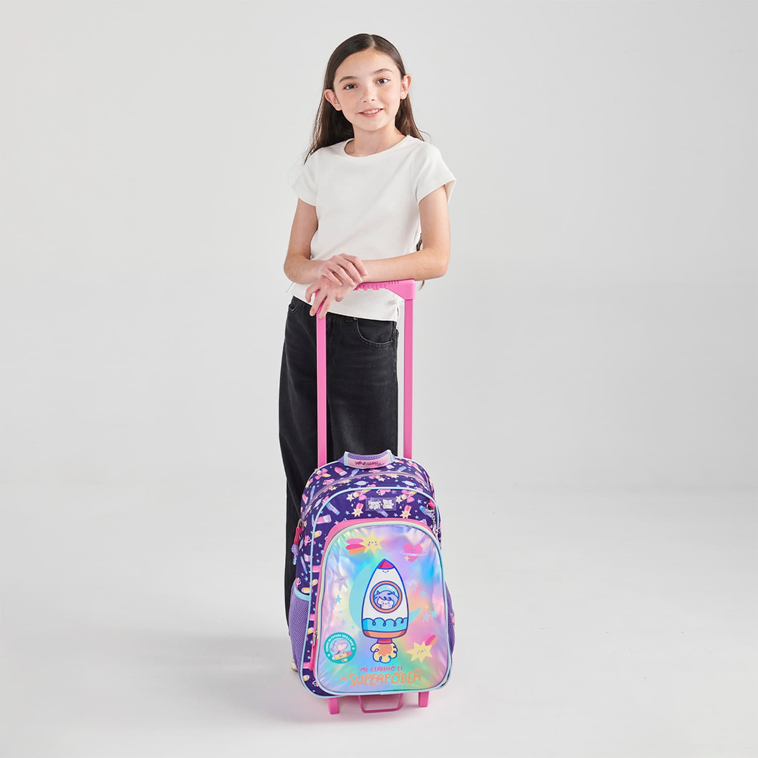 Mochila con Ruedas Rosa para Niña Vania Bachur by Chenson - Divertida y Duradera - vista 2