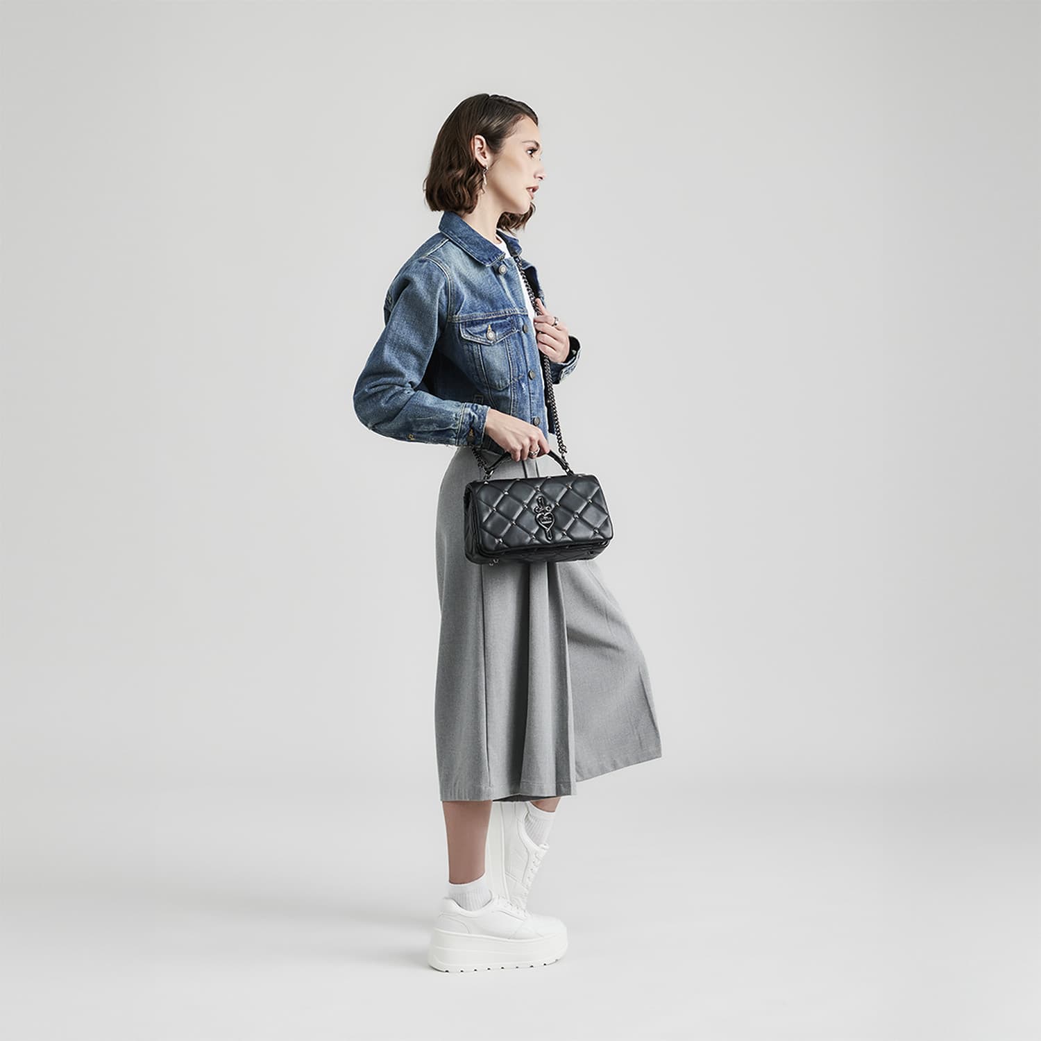 Bolsa de Lado Villanas by Chenson Negra para Jóvenes con Estilo - vista 2