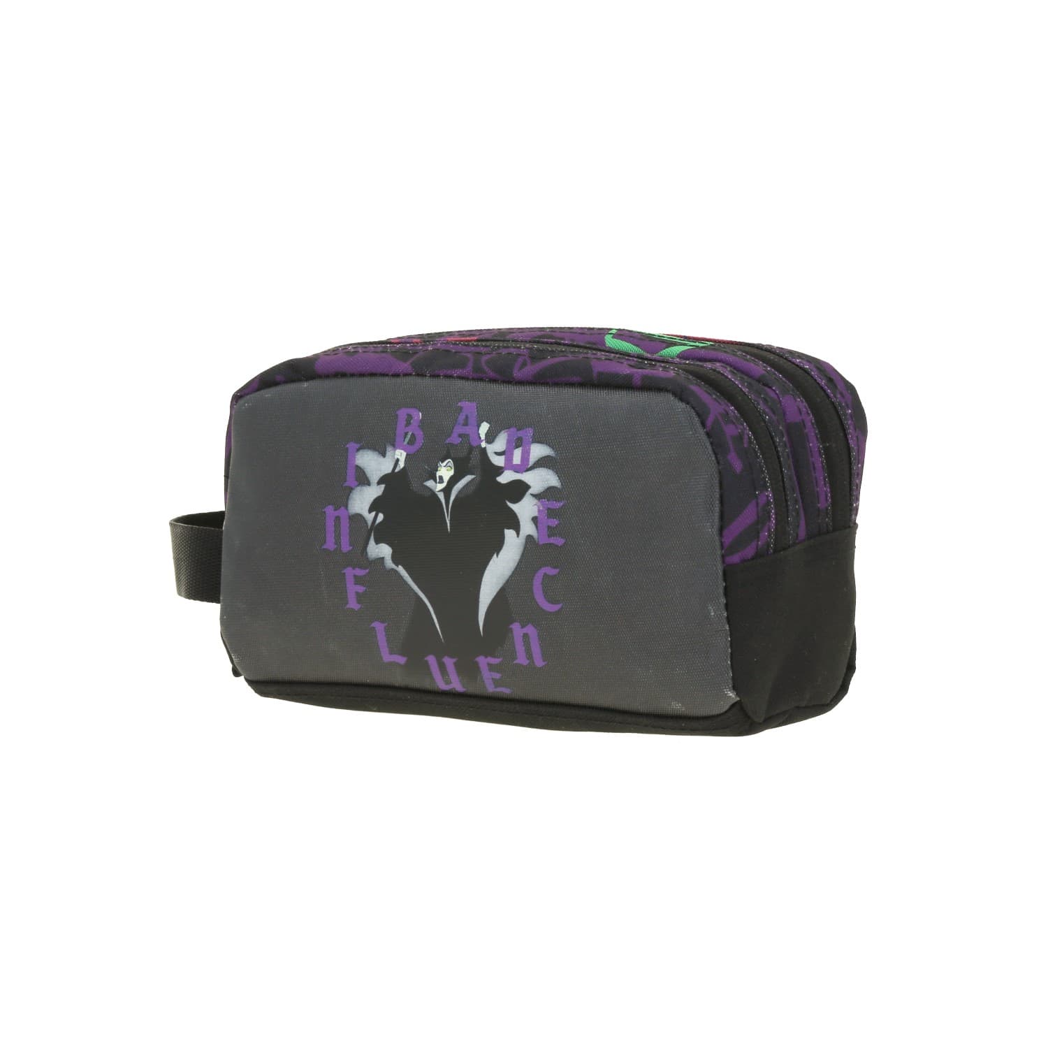 Lapicera escolar Villanas by Chenson negra con doble compartimento 2