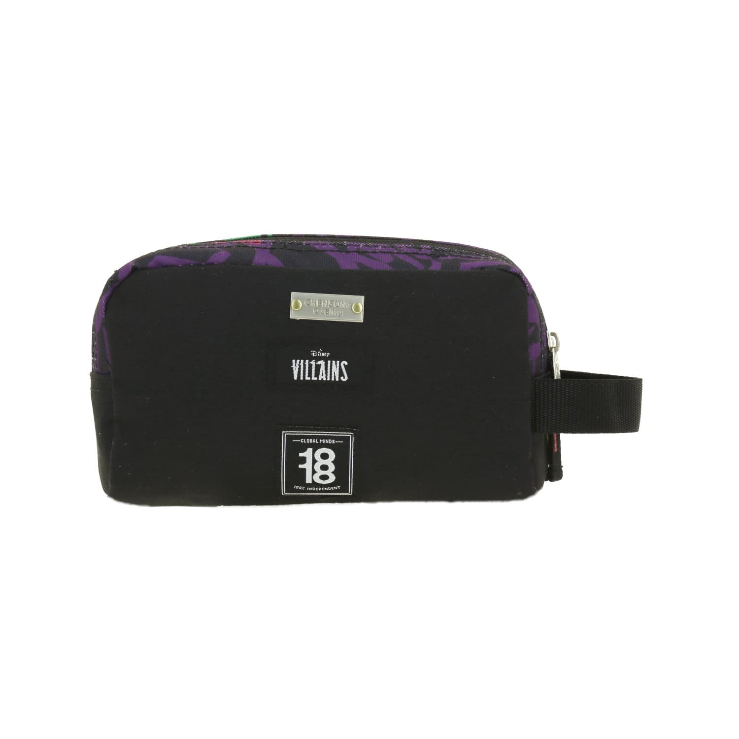 Lapicera escolar Villanas by Chenson negra con doble compartimento 4