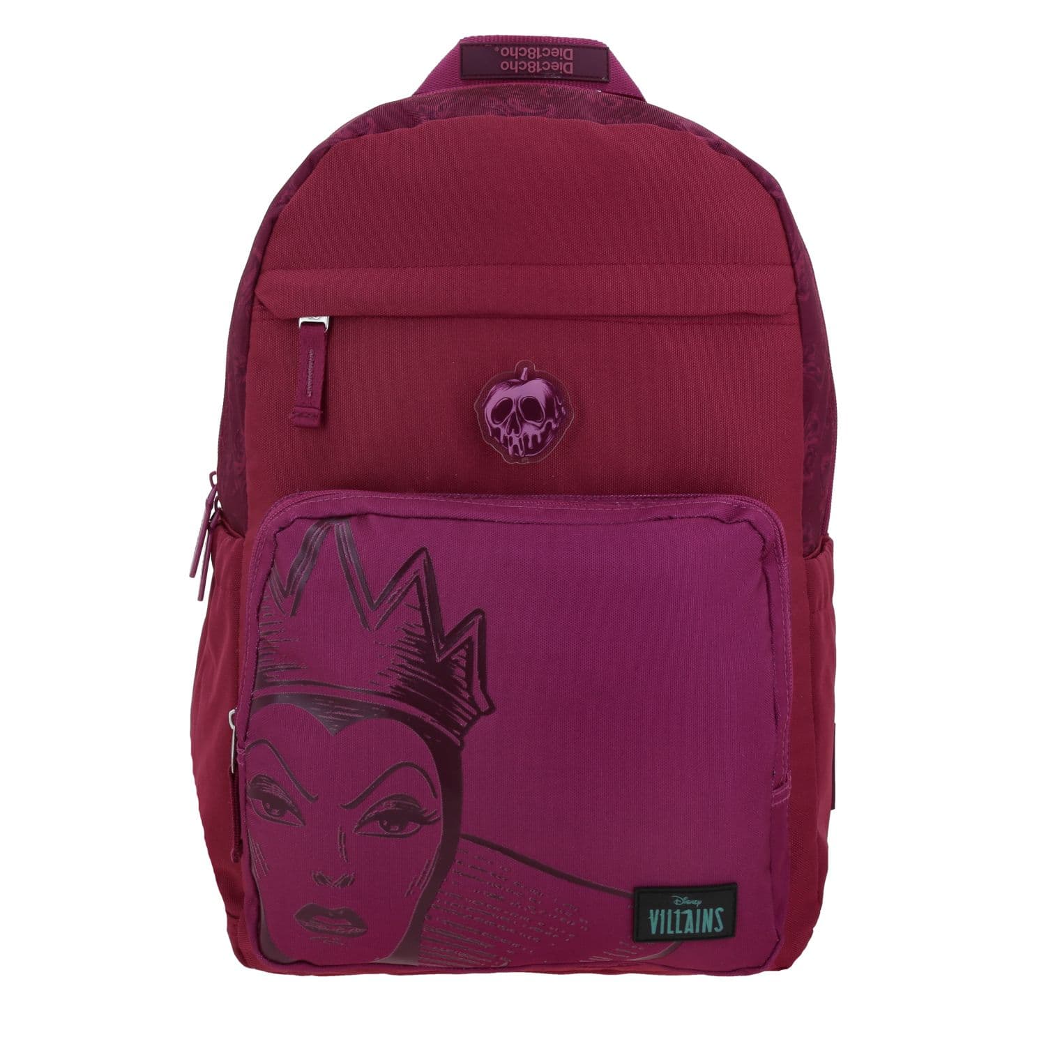 Mochila para mujer Villanas by Chenson magenta con triple bolsillo frontal
