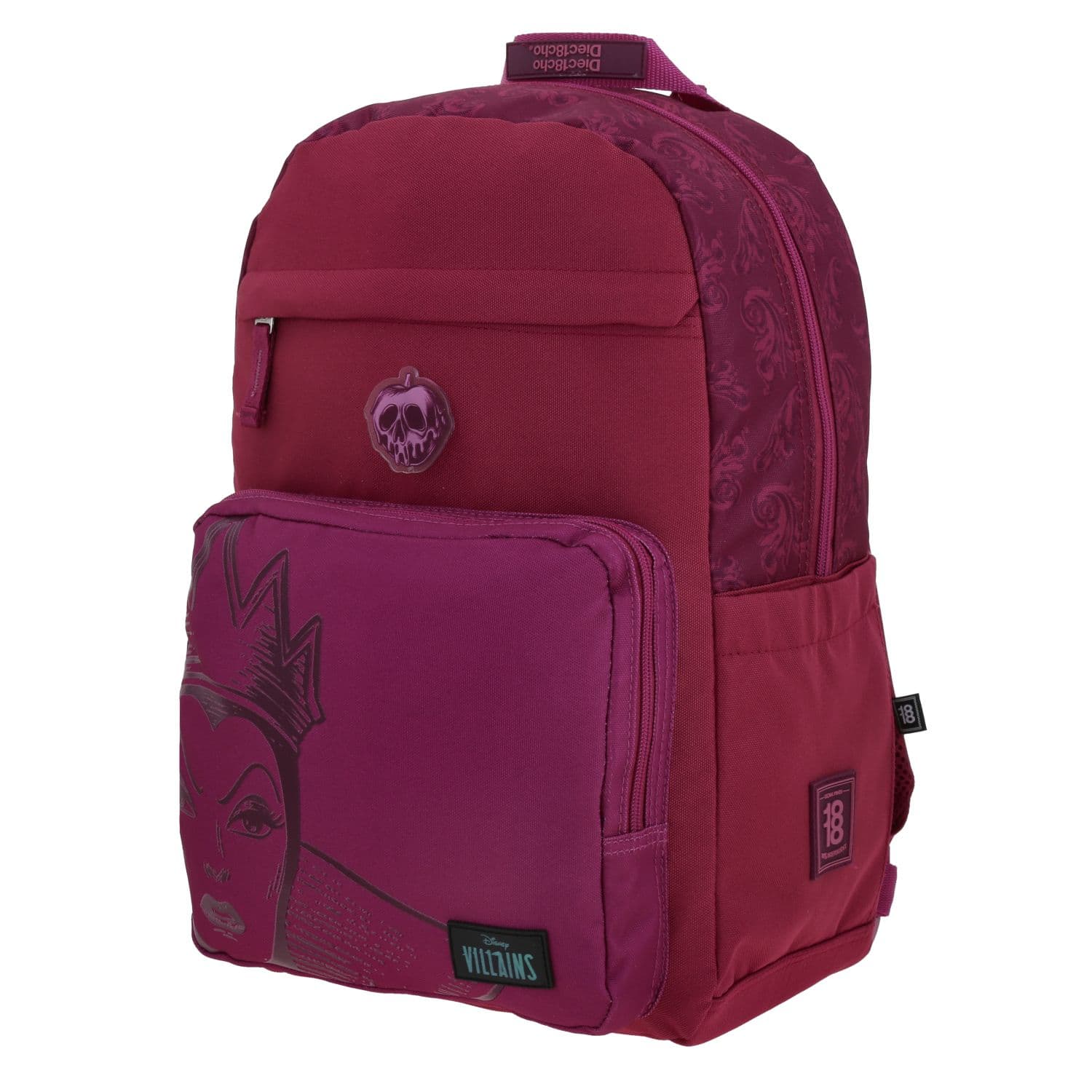 Mochila para mujer Villanas by Chenson magenta con triple bolsillo frontal 2
