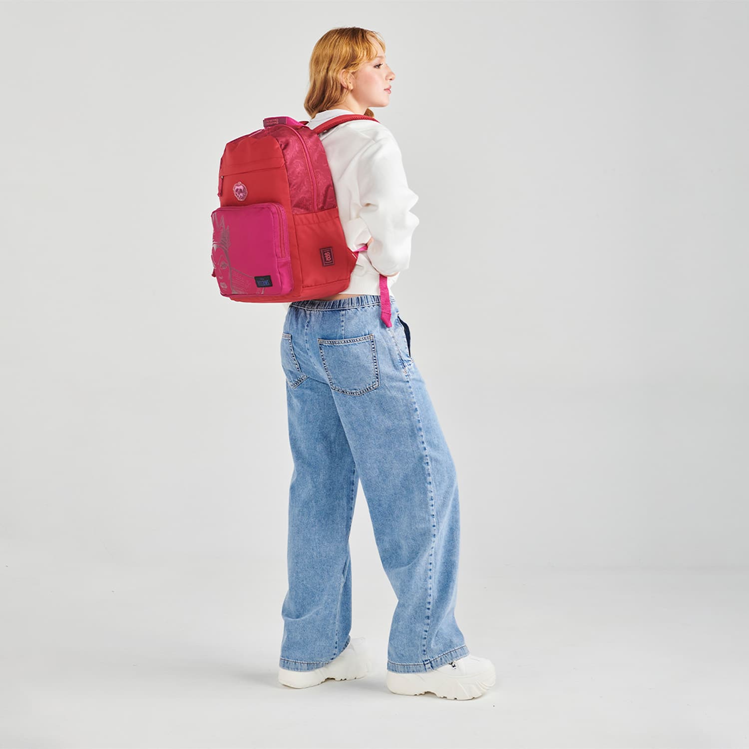 Mochila para mujer Villanas by Chenson magenta con triple bolsillo frontal - vista 2