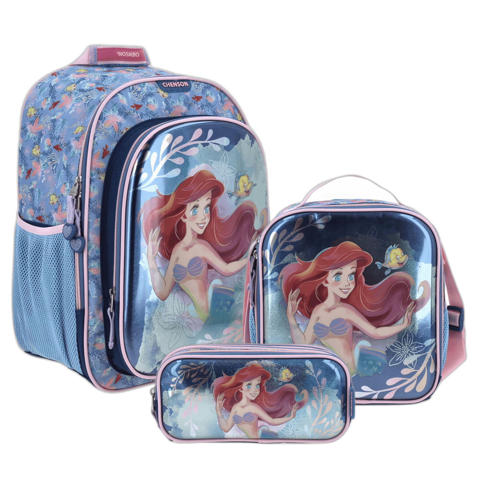Kit Escolar Princesas by Chenson (Mochila + Lonchera + Lapicera) infantil